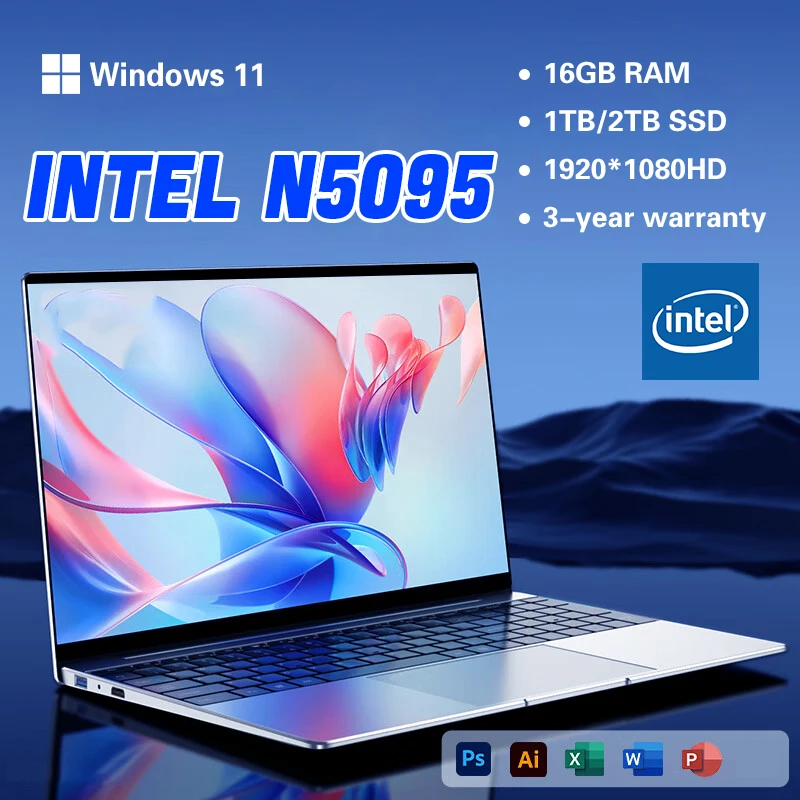 14.1 "Draagbare Laptop Intel Celeron N5095 16Gb Ddr4 512Gb 1Tb Ssd Windows 11 Pro Notebook Pc Gamer Kantoor Studie Computer Laptops