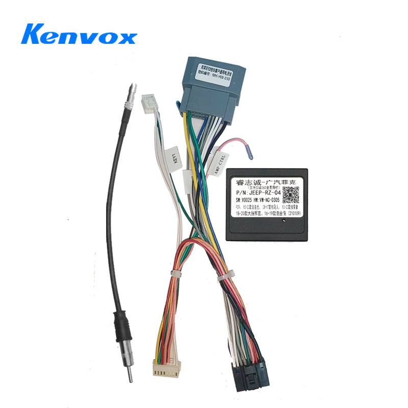 Kenvox samochodowa wiązka przewodów Adapter Canbus Android kabel zasilający dla Chrysler 300C Jeep Compass kaliber Wrangler Grand Cherokee
