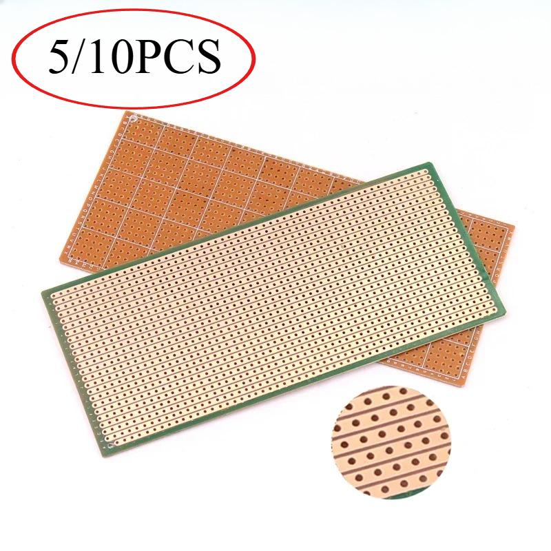 5/10PCS PCB ด้านเดียว 6.5x14.5 ซม.Universal PCB ต้นแบบ DIY Universal การทดลอง Matrix แผงวงจรสําหรับ Arduino