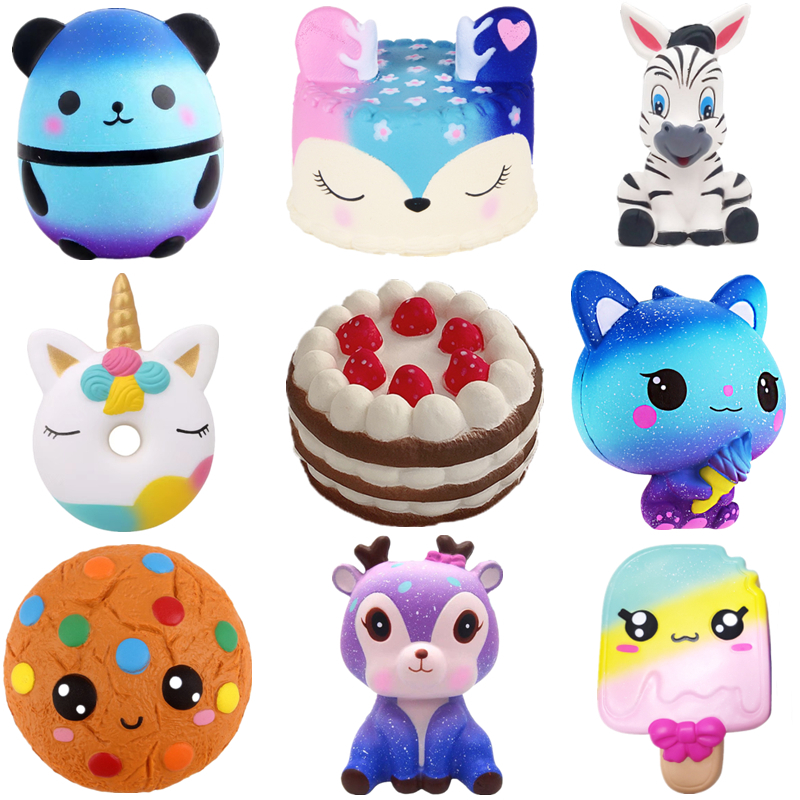 Squishy Slow Rising Toys para Crianças, Food Simulation, Bolo, Pão, Sorvete, Soft Stress Relief, Squeeze Toys, 1Pc
