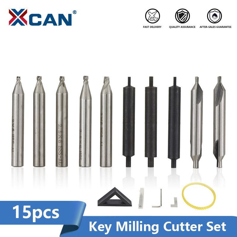 XCAN – fraiseuse pour Machine à clés, 15 pièces, Machine à découper les clés, broche de guidage pour la copie des clés, Machine en double, outil de serrurier