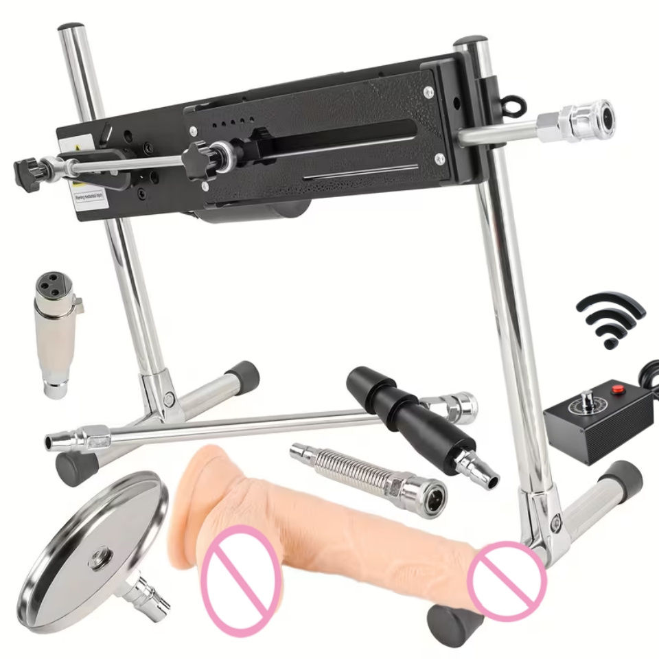 FREDORCH Sex Machine pour femmes et hommes, machine de masturbation automatique silencieuse de 120 W avec accessoires de dildos, jouets sexuels pour adultes