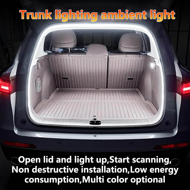 Auto Hochleuchtende Kofferraumbeleuchtung Ambiente-Licht Innenraumdekoration LED Kabellose Automatische Sensor-Heckklappen-LED-Lichtleiste