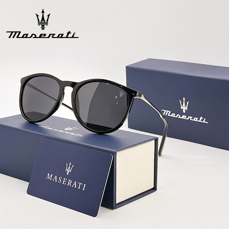 MASERATI поляризационные солнцезащитные очки UV400, роскошные солнцезащитные очки унисекс для вождения, высококачественные уличные очки HD для мужчин и женщин 9018