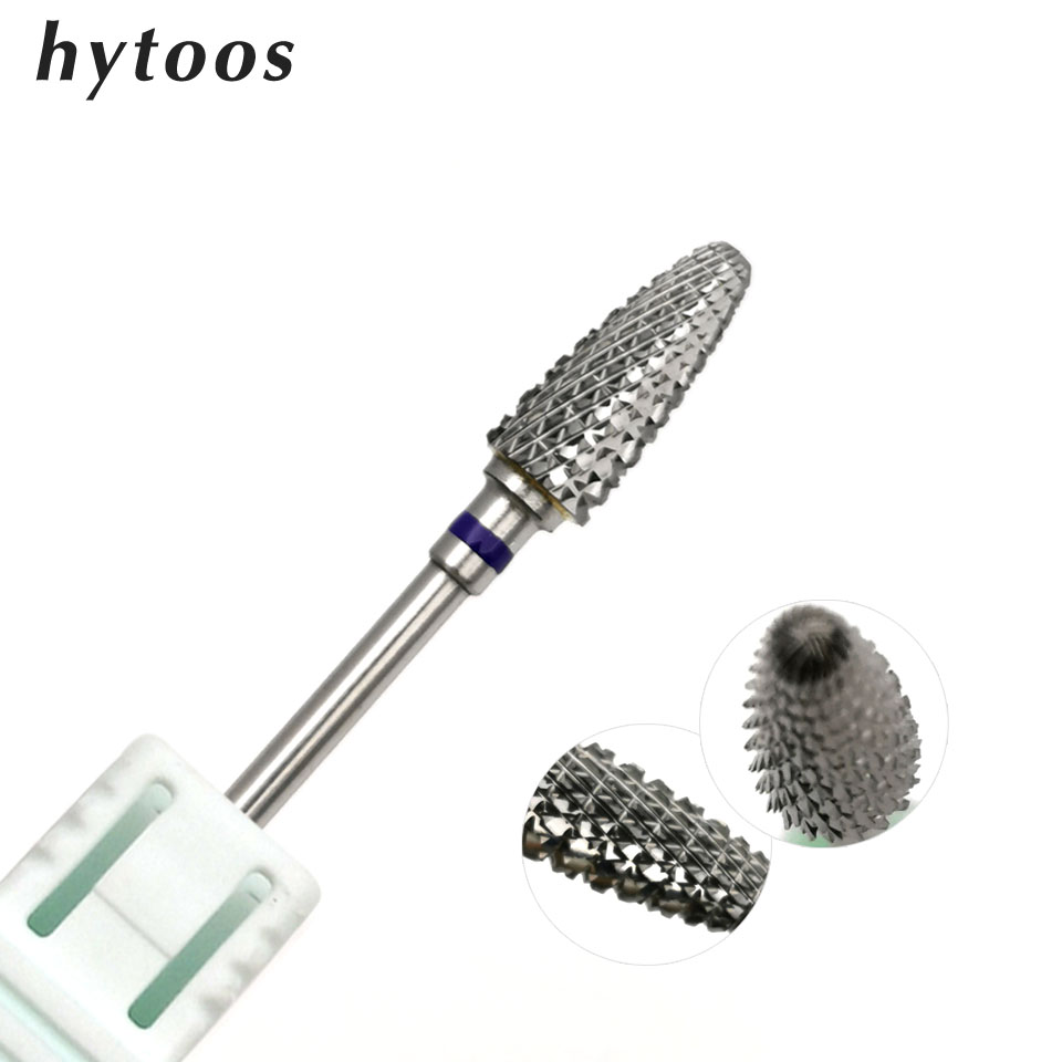 HYTOOS – mèches coniques, tête de meulage 3/32, foret à ongles en carbure, fraises rotatives pour manucure, perceuses électriques, accessoires