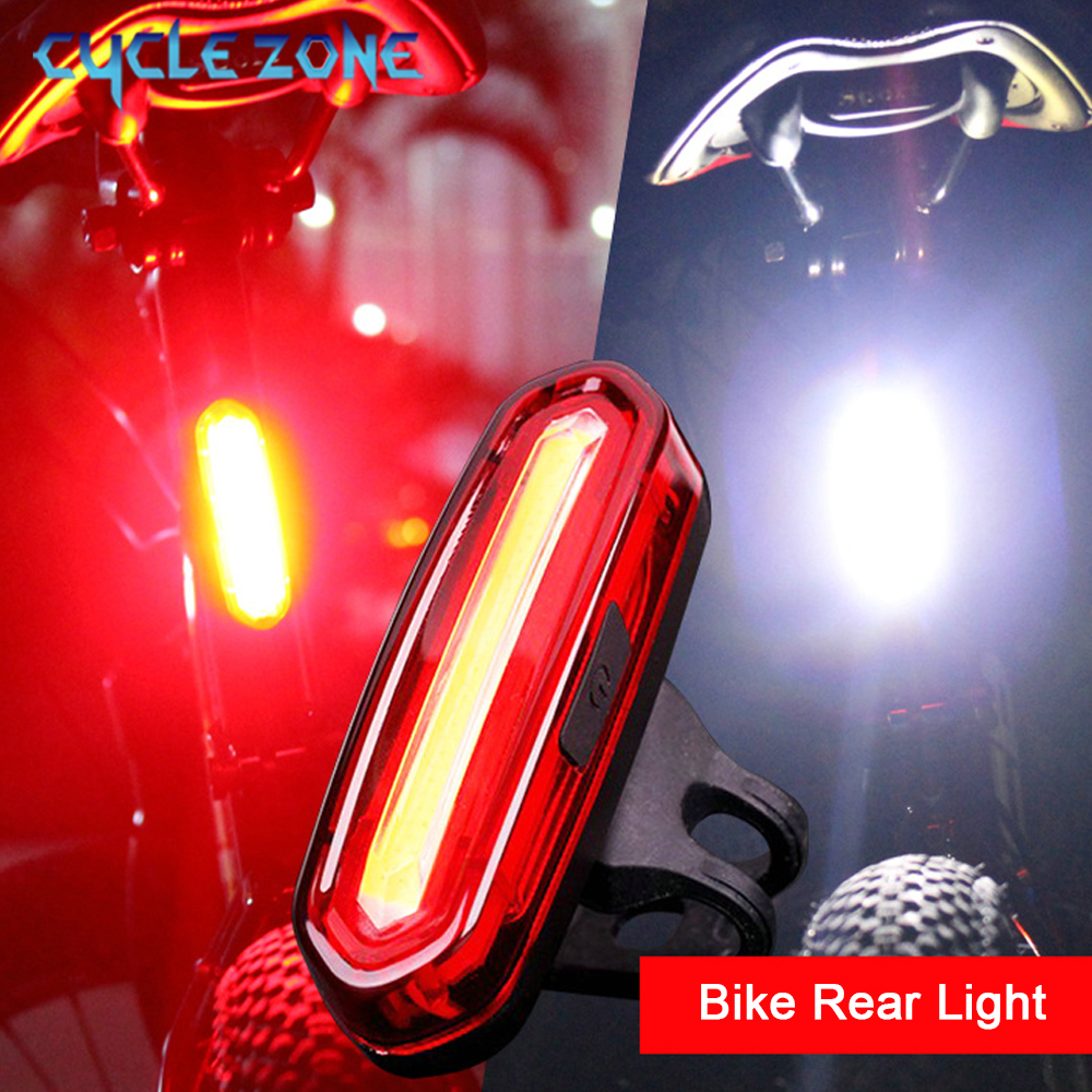 Luz trasera de bicicleta LED luz delantera trasera de bicicleta impermeable USB recargable montaña ciclismo lámpara trasera luz de bicicleta