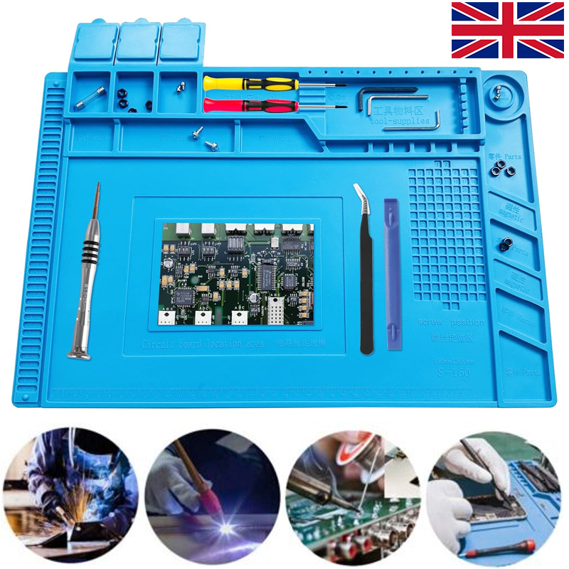 Löten anti statische magnetische Silikon Wärme isolation spad Schreibtisch Arbeit Reparatur matte uk