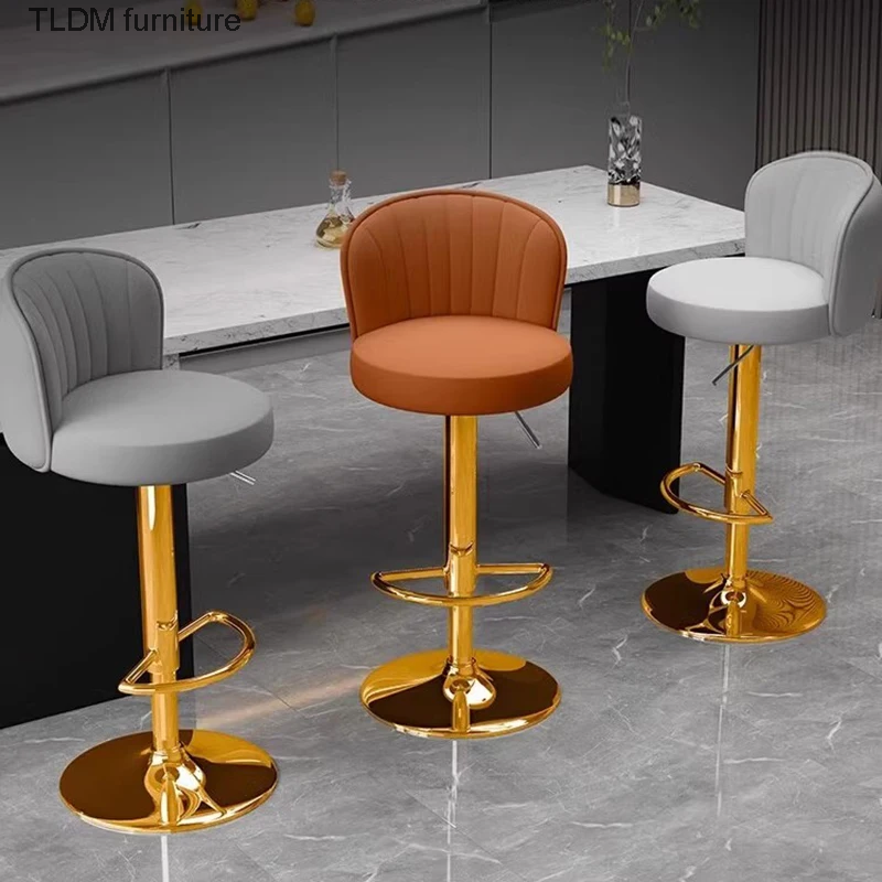 Silla De Bar De oficina De lujo, cocina, Bar nórdico moderno, Tabourets De Metal para el hogar europeo, decoración De muebles De Bar