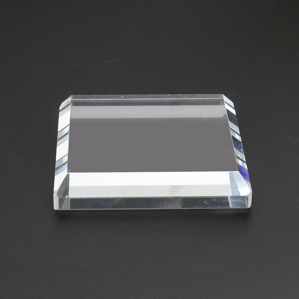 Cubo quadrato trasparente Base in vetro di cristallo Orecchini artigianali Anelli Collana Espositore per gioielli Decorazioni per la casa Ornamenti