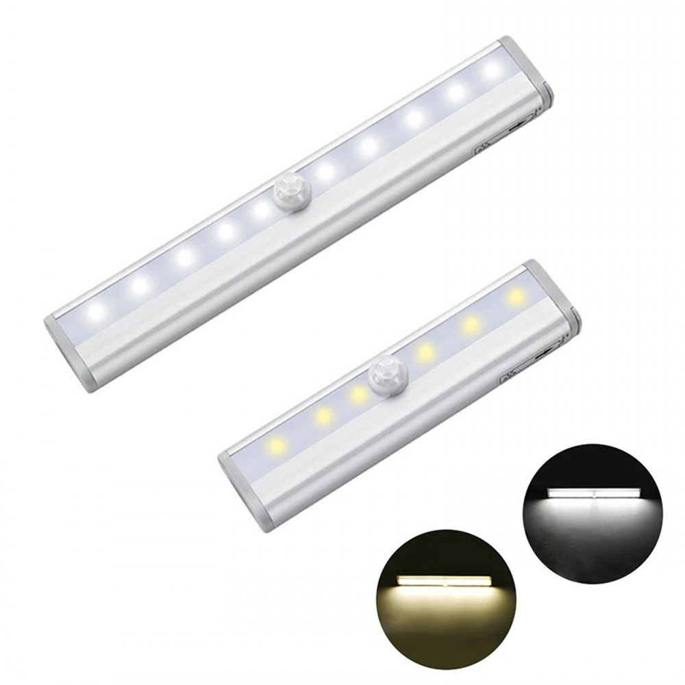 Luz LED nocturna de 9cm/19cm con Sensor de movimiento PIR, luces para armario, pasillo, lámpara nocturna inalámbrica, Luminaria de iluminación para escalera de cocina