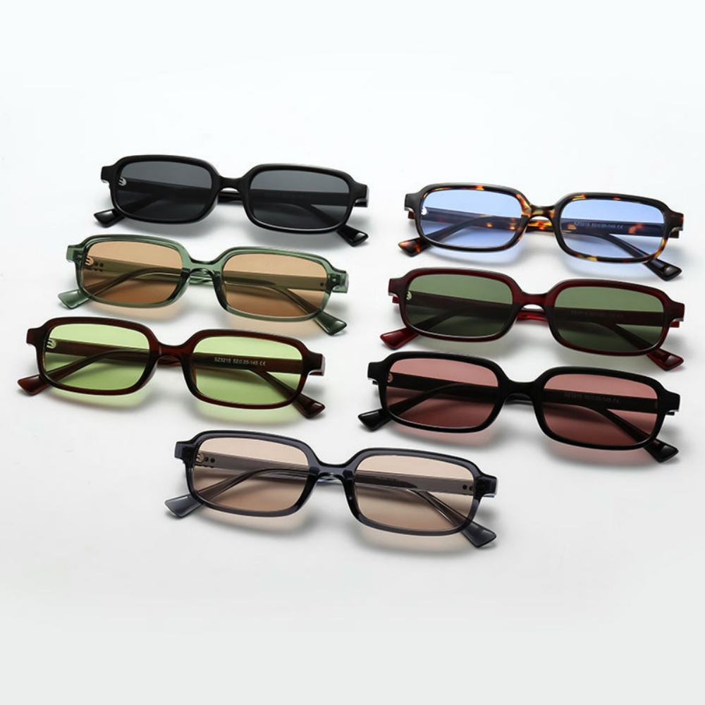 Gafas de sol rectangulares a la moda para hombre y mujer, gafas con montura cuadrada pequeña, gafas de sol modernas, gafas de sol para playa, gafas de sol para coche
