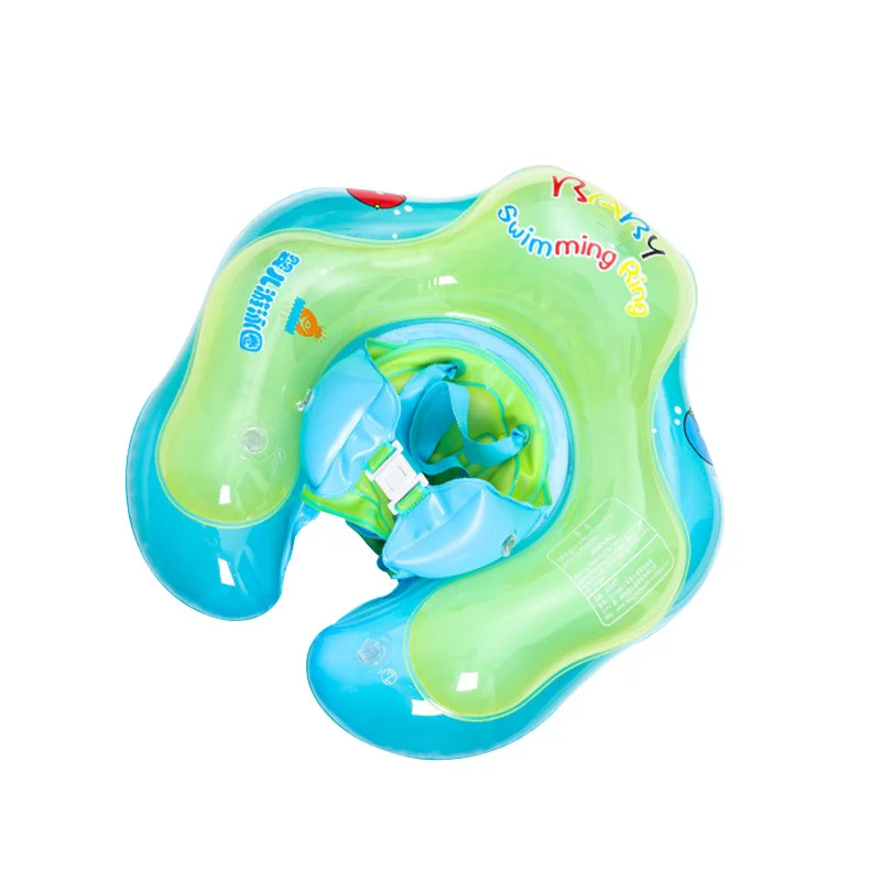 Anillo de natación inflable para bebé, doble bolsa de aire, antivuelco y antiestrangulamiento