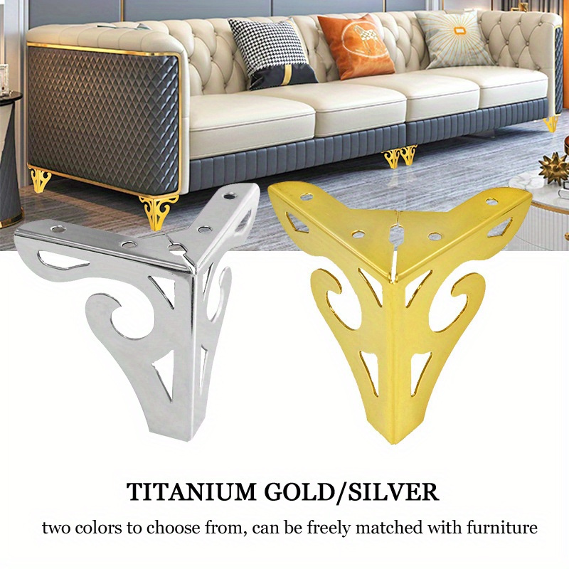 12 cm modernes Design, ausgehöhlte Möbel, Sofabeine, verchromter Metallmöbel-Stil, Tisch, Couchtisch, Schrank, TV-Hocker, Sofabeine