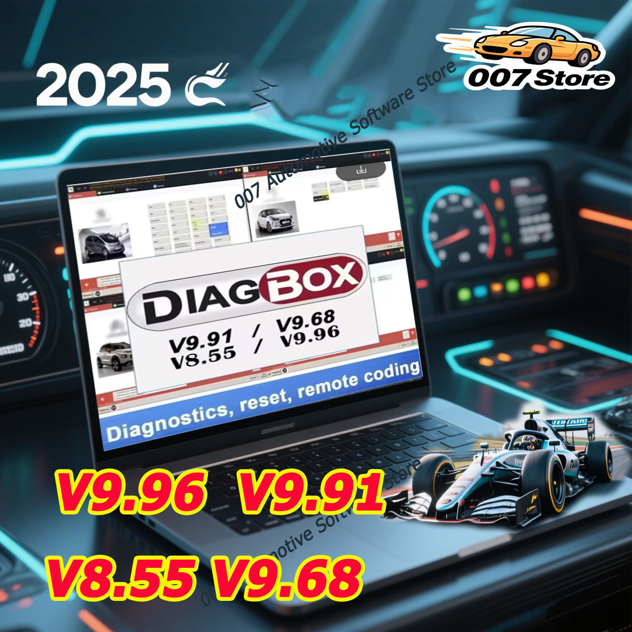 Software de Diagnóstico para Automóviles Diagbox 2025 V9.96 9.91 8.55 9.68 para Peugeot Citroen, Multi-idioma, Totalmente Funcional, Versión Más Reciente