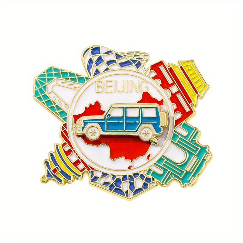 Atração Turística Chinesa Broche Comemorativo, Ninho de Pássaro Tianmen, Cubo De Água, Acessórios Emblema, Medalha, Emblema