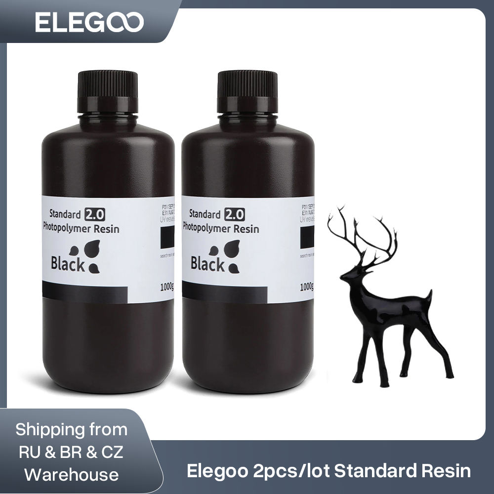 Resina Padrão ELEGOO / Resina Semelhante a ABS / Resina Lavável com Água / Resina 8K para Impressão 3D MSLA DLP LCD