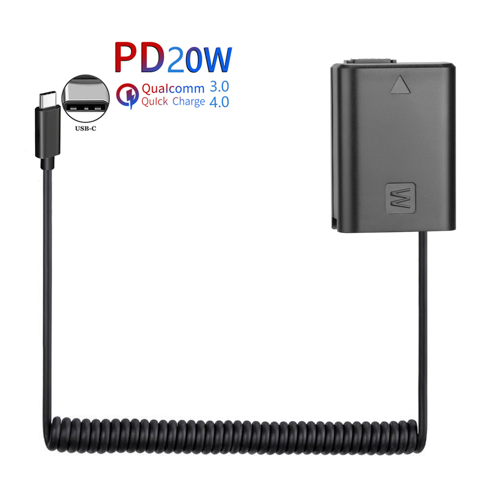 Zasilacz PD USB-C AC-PW20 NP-FW50 do akumulatorów Sony ZV-E10 A7M2 A7II A7S2 A7R A7RII A6000 A6300 A6400 A6500