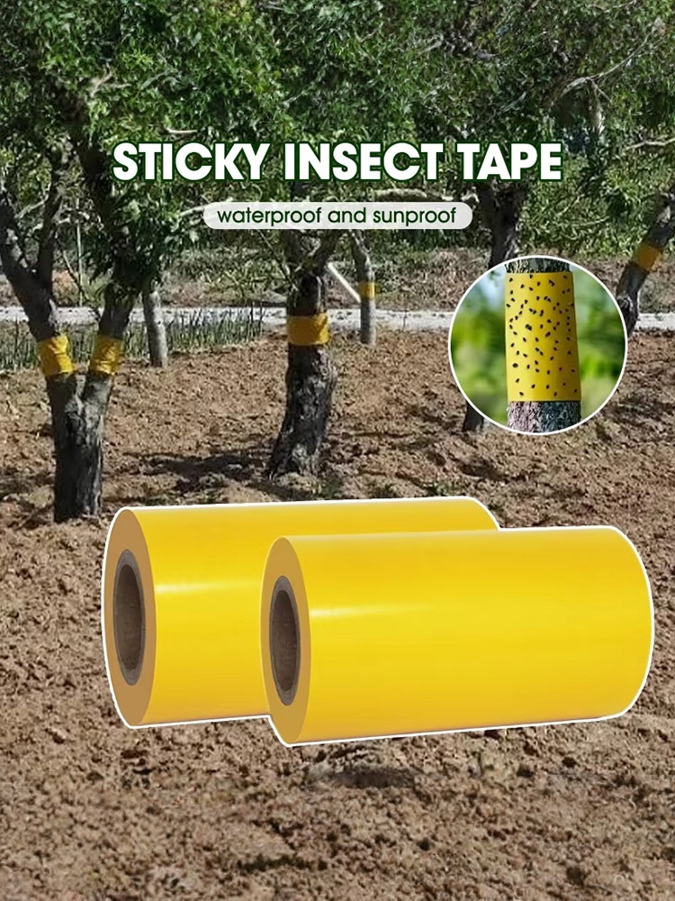 1 Roll of Yellow Double-sided Insect Proof Tape To Prevent Insects, Ants, and Moths From Climbing. Outdoor Garden Insect Trap