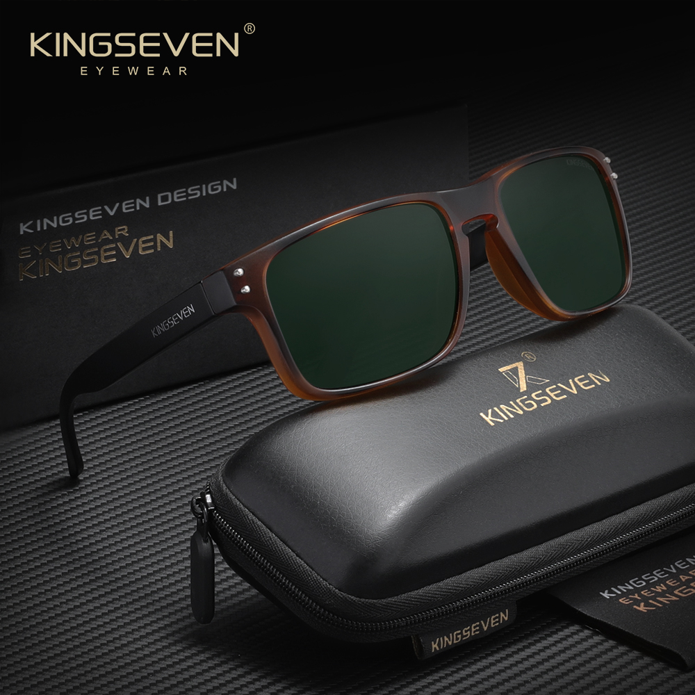 KINGSEVEN Rechthoek Retro TR90 Gepolariseerde Zonnebril Vrouwen Mannen Rijden UV400 Beschermende Bril Anti-glare Outdoor Sport Brillen