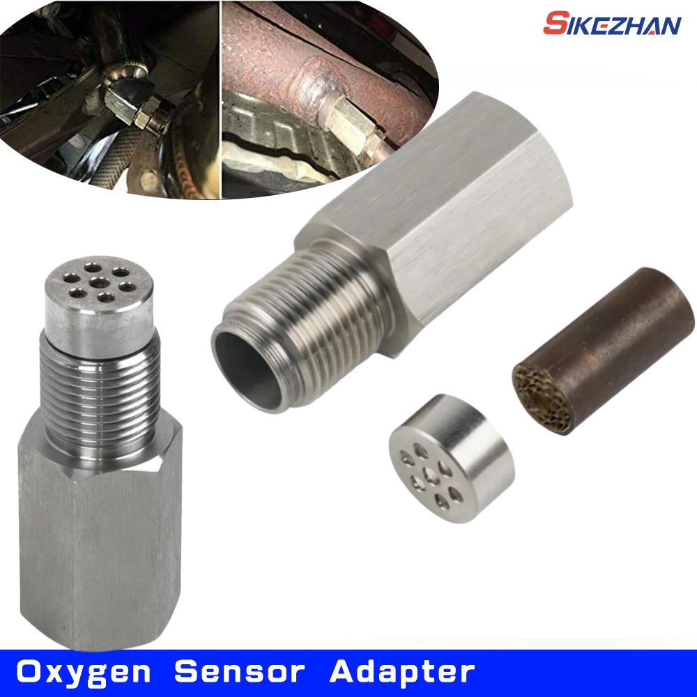 Adapter czujnika tlenu 2 szt. Samochodowy adapter do naprawy lampki kontrolnej silnika, siatka katalityczna, adapter dystansowy czujnika tlenu O2, mini katalizator