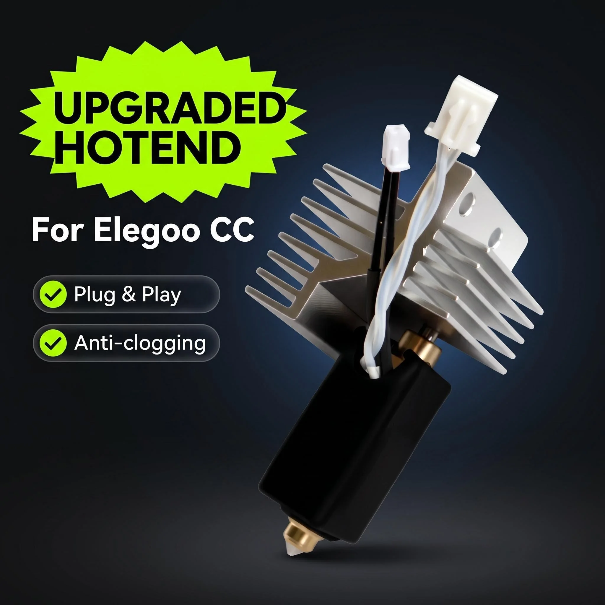 Zestaw do modernizacji Elegoo CC Hotend 0.2/0.4/0.6/0.8mm, zmontowany ekstruder Hotend do Elegoo Centauri Carbon Hot End / Dysza Centauri