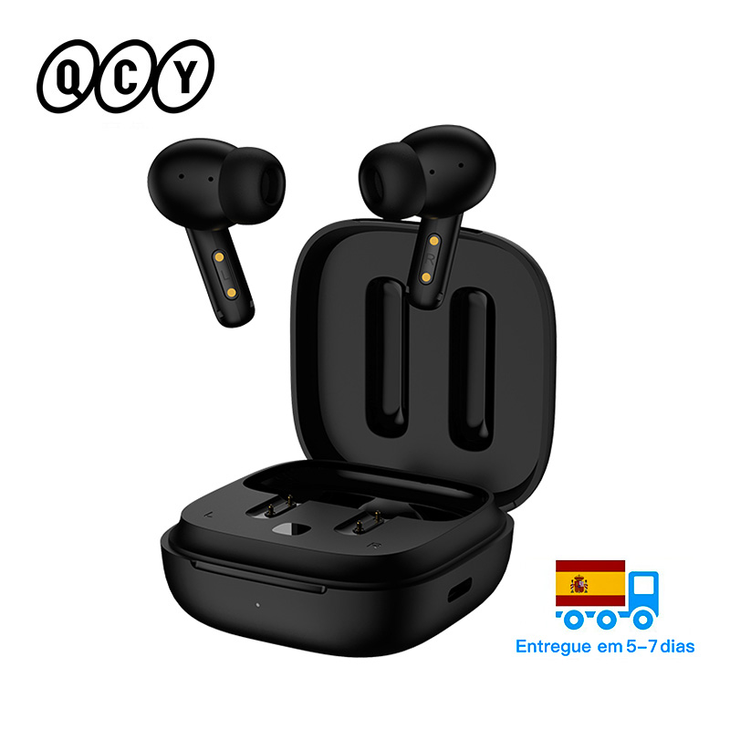 QCY-T13 ANC Fones De Ouvido Sem Fio, Bluetooth 5.3 TWS, ANC, Auscultadores De Cancelamento De Ruído, 4 Microfones ENC Headset, In-Ear, Handfree Earbuds