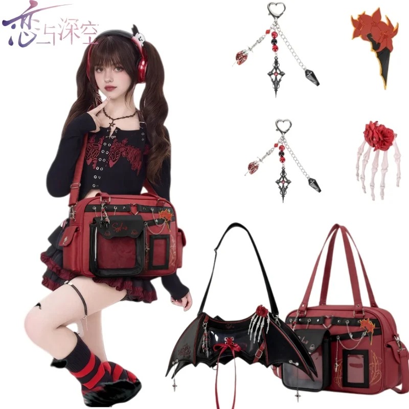 Torba Itabag Love and Deepspace, torba crossbody Sylus, torba na ramię, gadżety anime, prezent świąteczny, półprzezroczysta ekspozycja