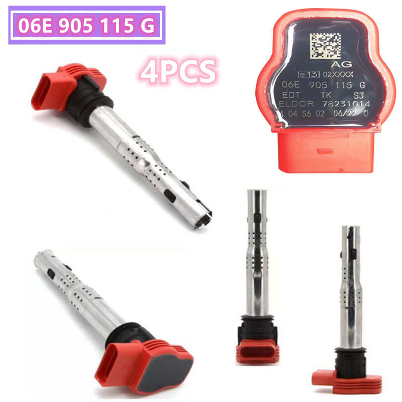 Катушка зажигания 06E905115G ABCDE 07K905715F для VW Jetta Golf Passat Tiguan CC для Audi A4L A5 A6L A7 TT Q3 Q5 R8, 4 шт.