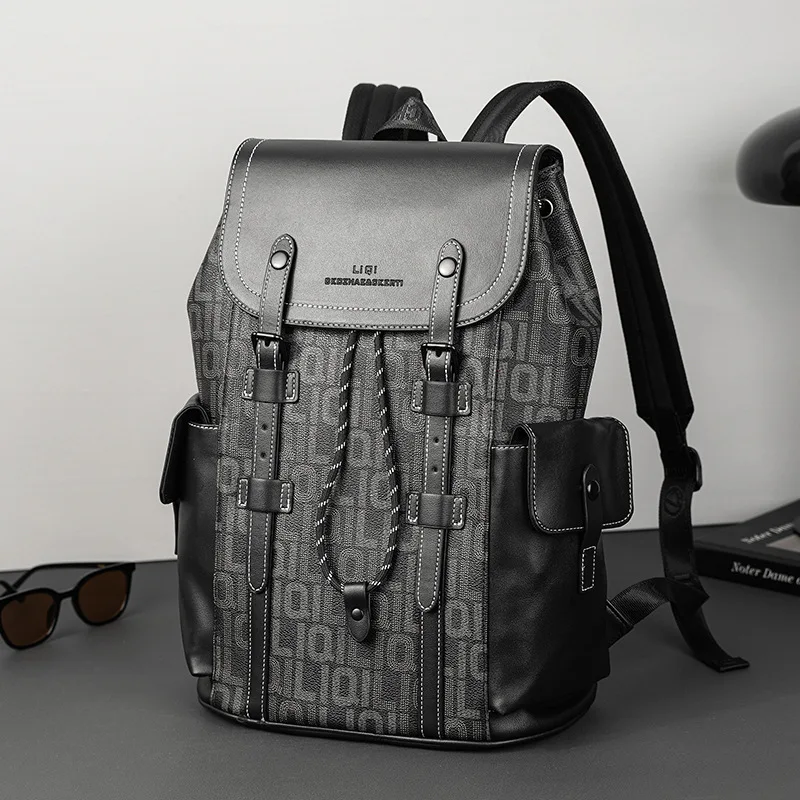 Mode nouveaux hommes sac à dos affaires 15 pouces sacs pour ordinateur portable grande capacité en plein air voyage sac à dos décontracté lettre impression sacs à dos mâle