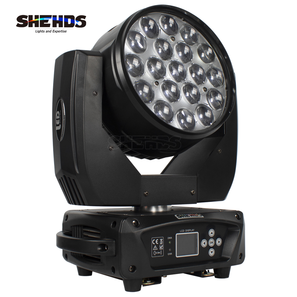 Guter Preis für 2 Stück Strahl + Waschen 19 x 15 W RGBW-Zoom-Beleuchtung, DMX-Steuerung für Weihnachtsbeleuchtung, Disco-Beleuchtung für den Innenbereich, DJ-Bühnenveranstaltungen