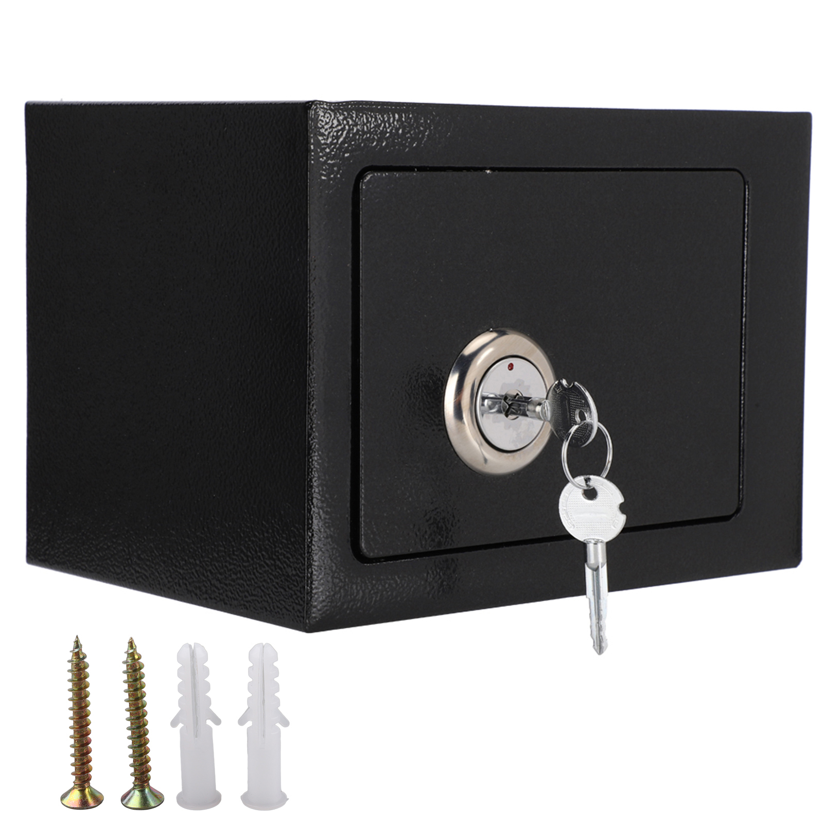 Sicherheitsbox mit Schlüssel, Stahlsafe, Heimbüro, Geld, Bargeld, Sicherheitsbox mit 2 Schlüsseln, mechanisches Schlüsselschloss zum Schutz vor Diebstahl