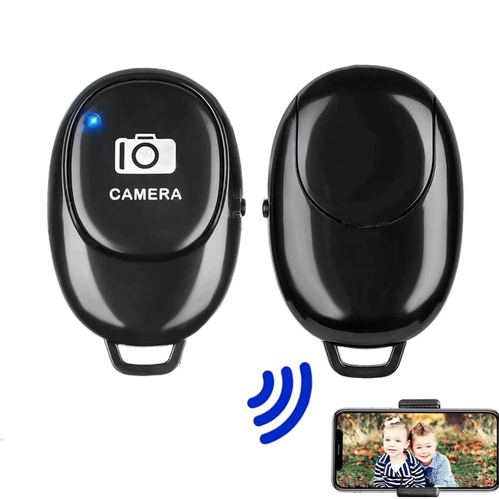 Mini botão de controle remoto compatível com bluetooth, controlador sem fio com temporizador automático, vara de câmera, liberação do obturador, telefone, selfie