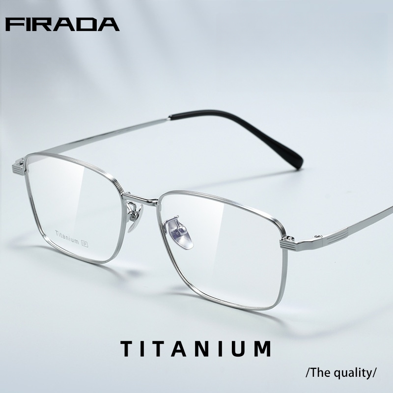 FIRADA 2025 Modne Wygodne Okulary Retro Kwadratowe Tytanowe Oprawki Okularów Korekcyjnych Optycznych Dla Kobiet i Mężczyzn 32058X