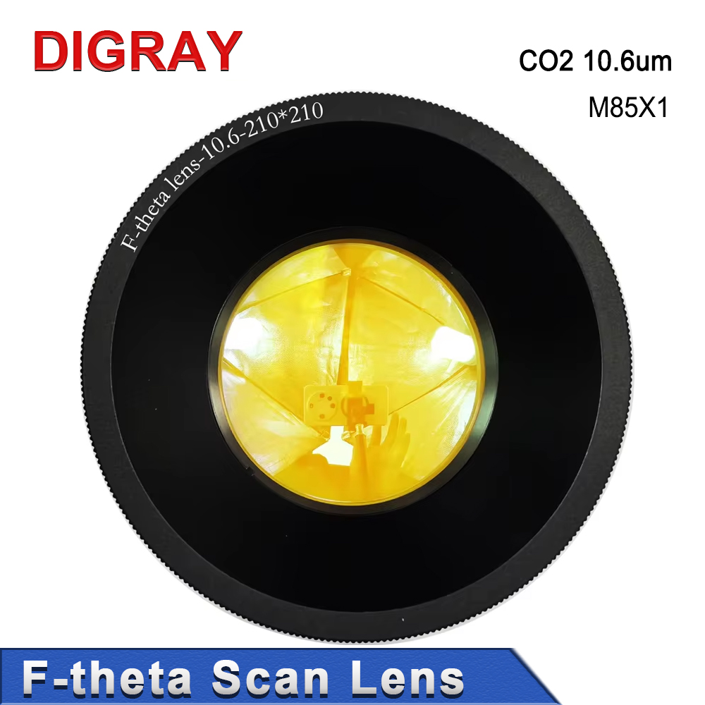 DIGRAY CO2-F-Theta-Scanobjektiv 10,6 um 110 140 175 210 250 300 mm Lasergravier-Feldobjektiv für optische CO2-Laserbeschriftungsmaschine