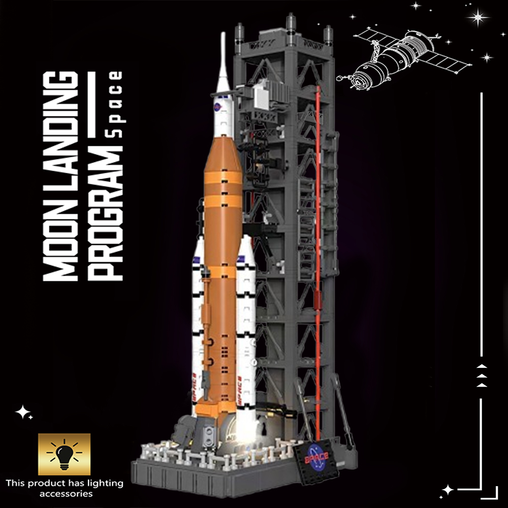 เทคโนโลยี Space Launch System Building Set รุ่นใช้งานร่วมกับ Rocket Building Blocks ประกอบอิฐของขวัญของเล่นสําหรับเด็กเด็ก