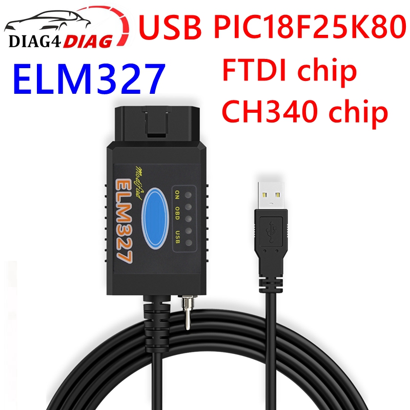 ELM327 25K80 V1.5 USB PIC18F25K80 FTDI PIC18F25K80 CH340 For Ford FORScan Switch OBD Scanner Car Diagnostic Tool multilingual