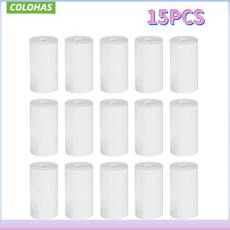 15 Rollen 57 x 25 mm Thermopapier Weiß Kinderkamera Sofortdruck Kinderkamera Druckpapier Ersatzzubehör Teile