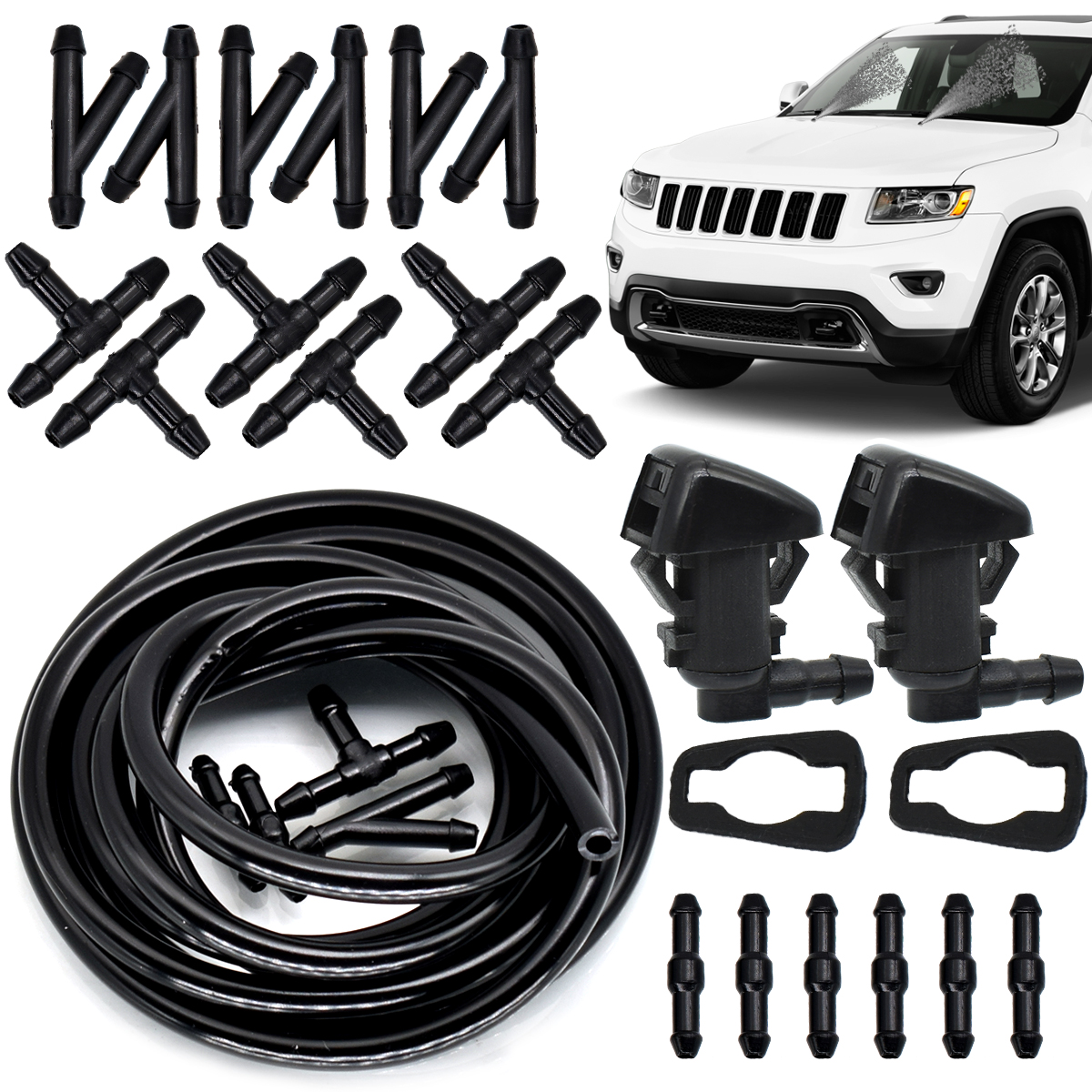 Boquilla de chorro de pulverización para limpiaparabrisas delantero, para Jeep Grand Cherokee WK2 2011-2019 Liberty KK Commander Dodge Nitro Durango