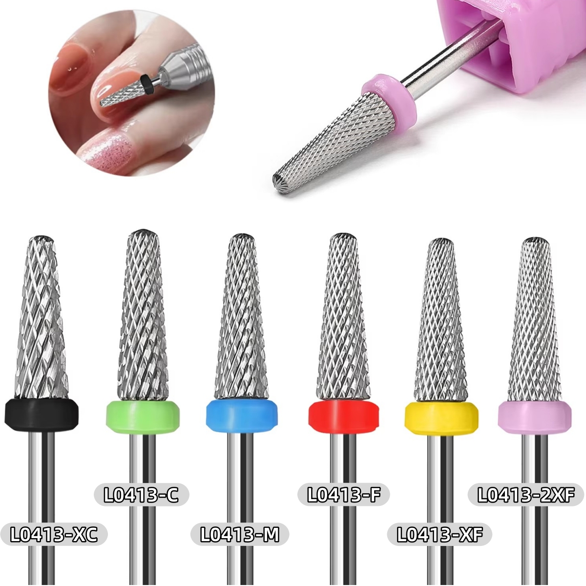 1Pcs Professionelle Wolfram Hartmetall Nagel Bohrer Set 3/32'' Top Kegel Form für Effiziente Maniküre Pediküre Cut gel Nagel Entfernung