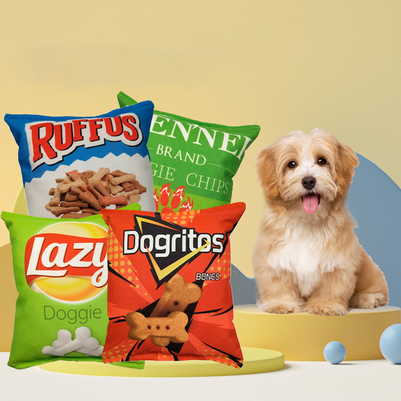 Engraçado batatas fritas brinquedos do cão interação mastigar molares brinquedos do cão de pelúcia mordida resistência dentes limpos cavidade oral filhote de cachorro brinquedos acessórios para animais de estimação