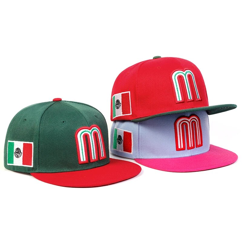 Unissex m carta lado bandeira brasileira bordado hip-hop chapéus primavera outono ao ar livre ajustável casual bonés de beisebol protetor solar chapéu
