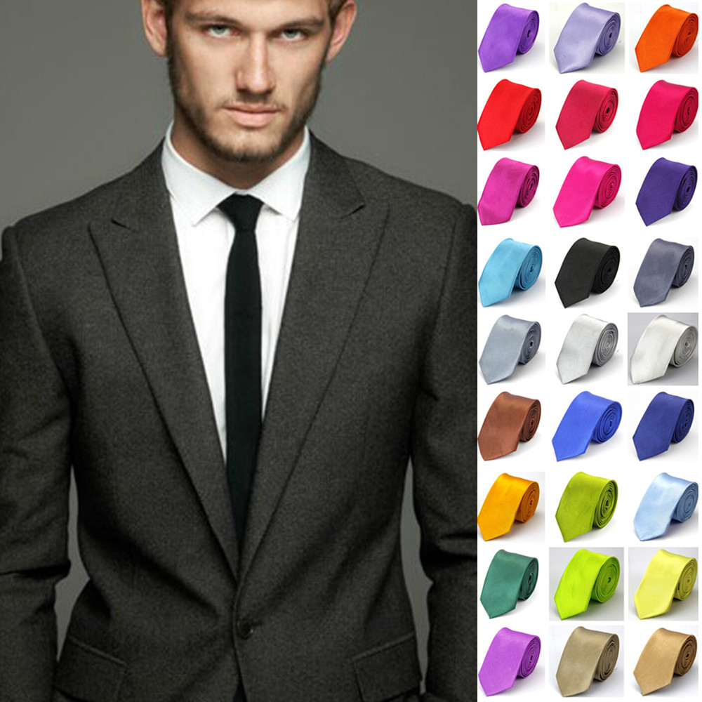 Gravata estreita para homens e mulheres, 5cm, 2 ", fina, casamento, preto, azul, rosa, branco, vermelho, verde, marrom, roxo, gravata masculina e feminina