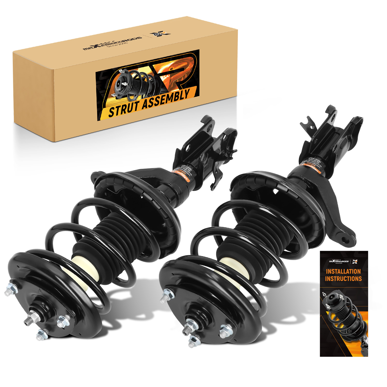Front Complete Struts w/ Coil Springs For Honda Civic 2003-2005 172186 172185