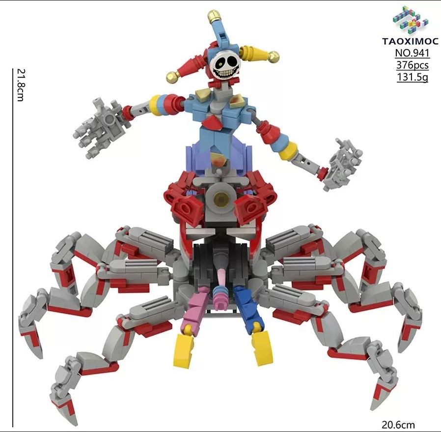2026 Montage-Set: Kleinteilige Figuren-Modell-Dekoration, handgefertigtes Spielzeug – Neuheiten: Bobble Game Time 5 Joker Spider Bausteine