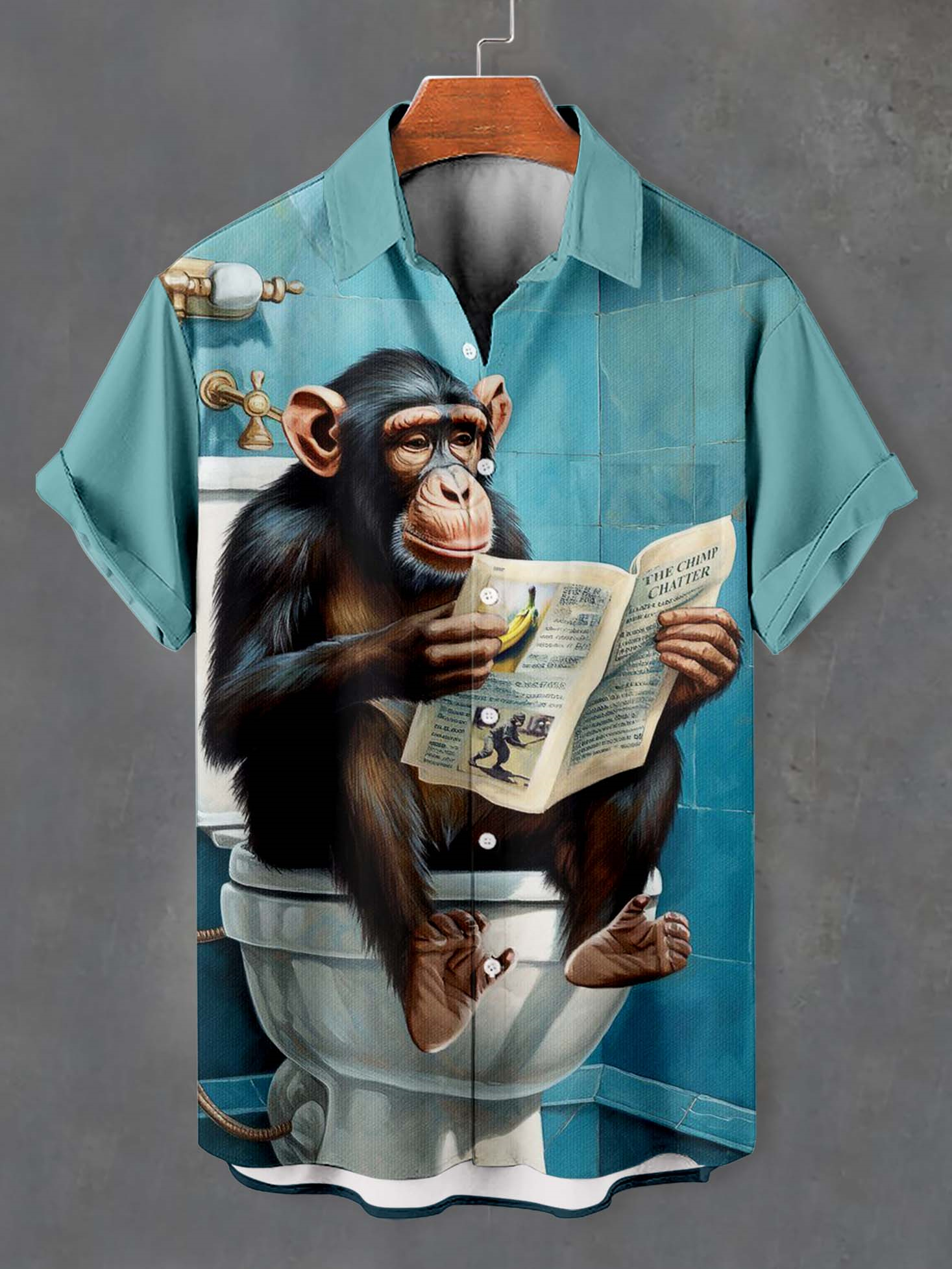 Camicie con animali divertenti da uomo estivi Camicie con risvolto abbottonato a maniche corte alla moda Top oversize Camicia hawaiana casual per uomo