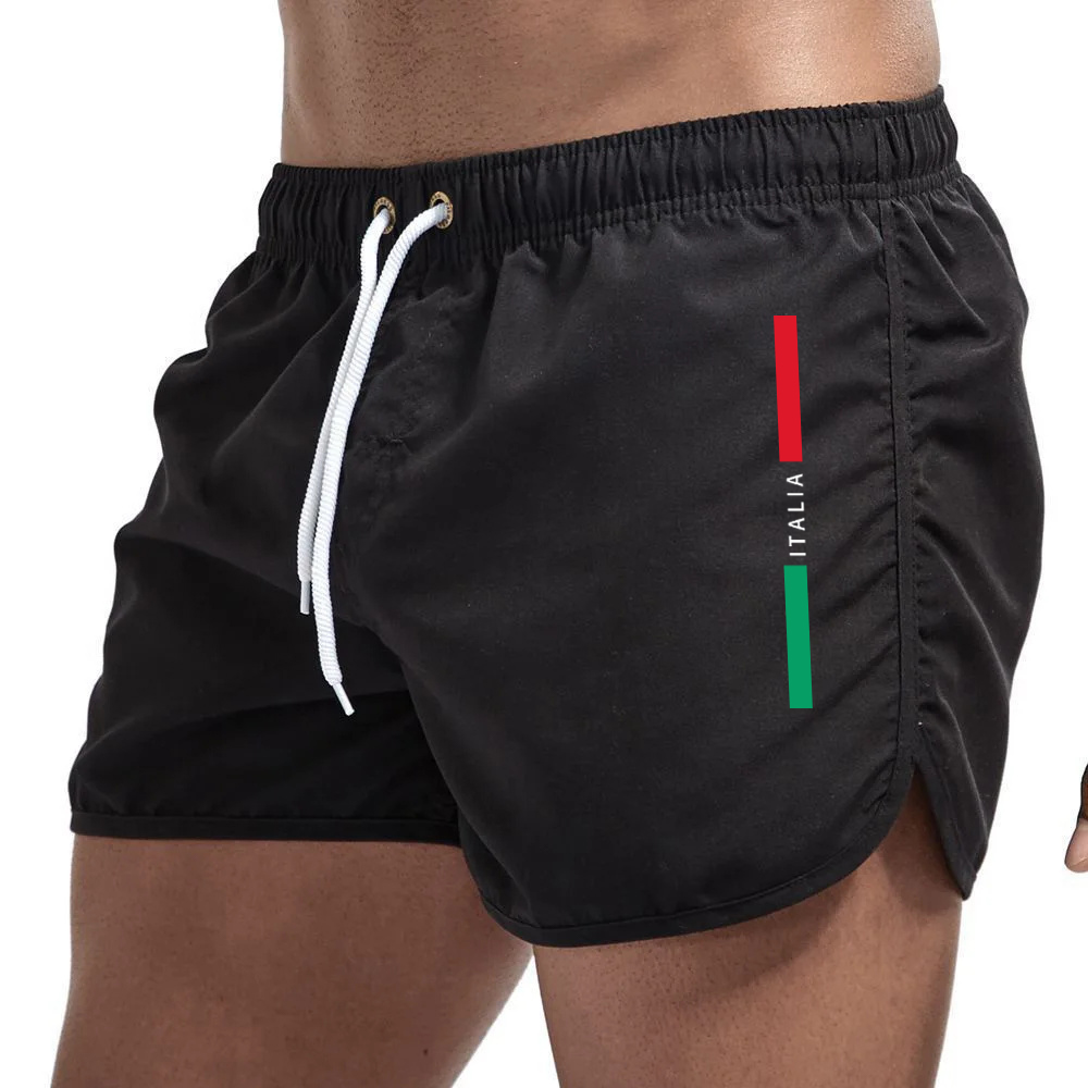 Neue schnell trocknende Strandshorts für Herren, Fitness-Shorts, Sommer-Badebekleidung, Freizeitsport, Herren-Schwimmbrett, Flut, Strand
