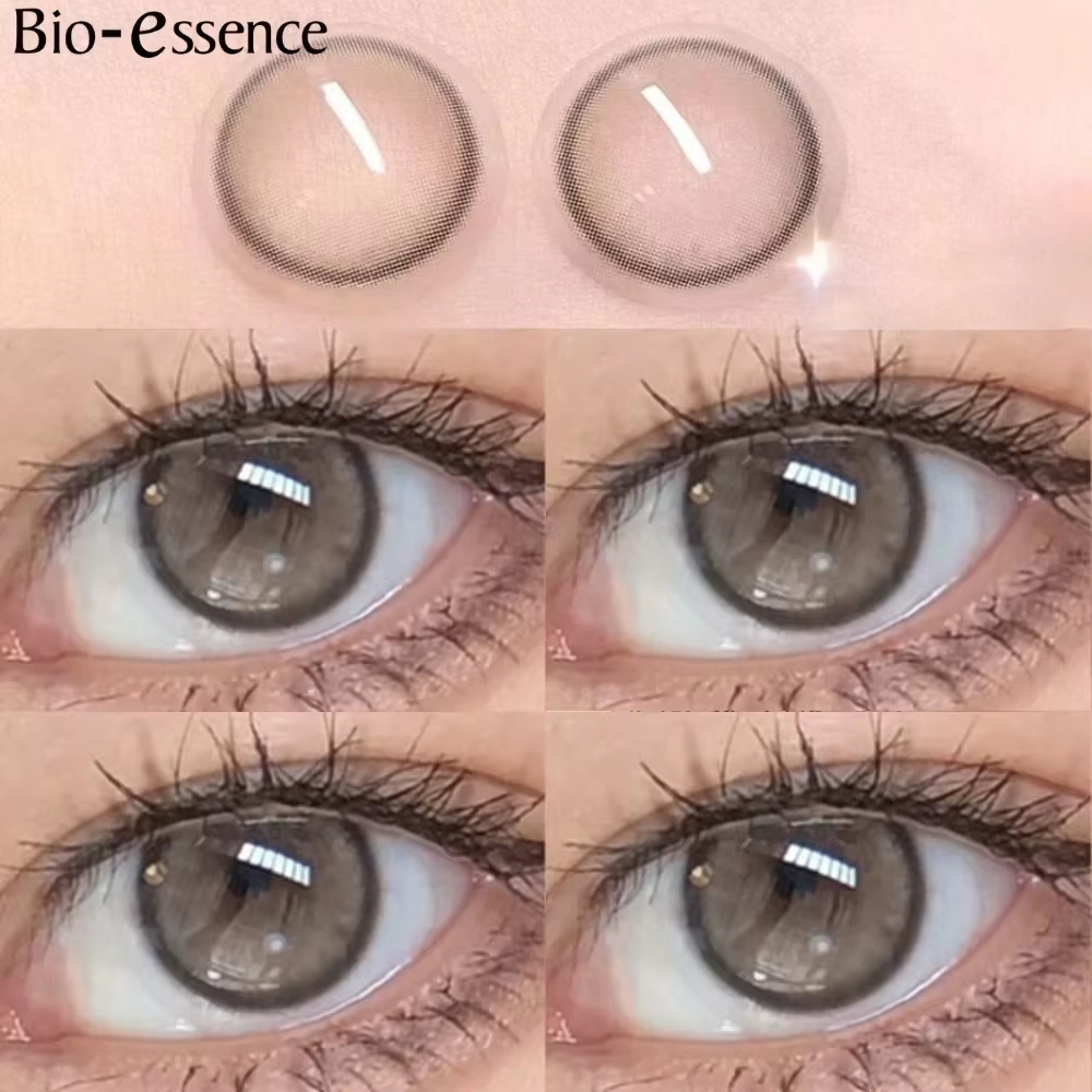 Bio-essence 1 пара натуральных цветных контактных линз для глаз Коричневые линзы Fog Pearl Lens Корейские линзы Цвет глаз для учеников Год