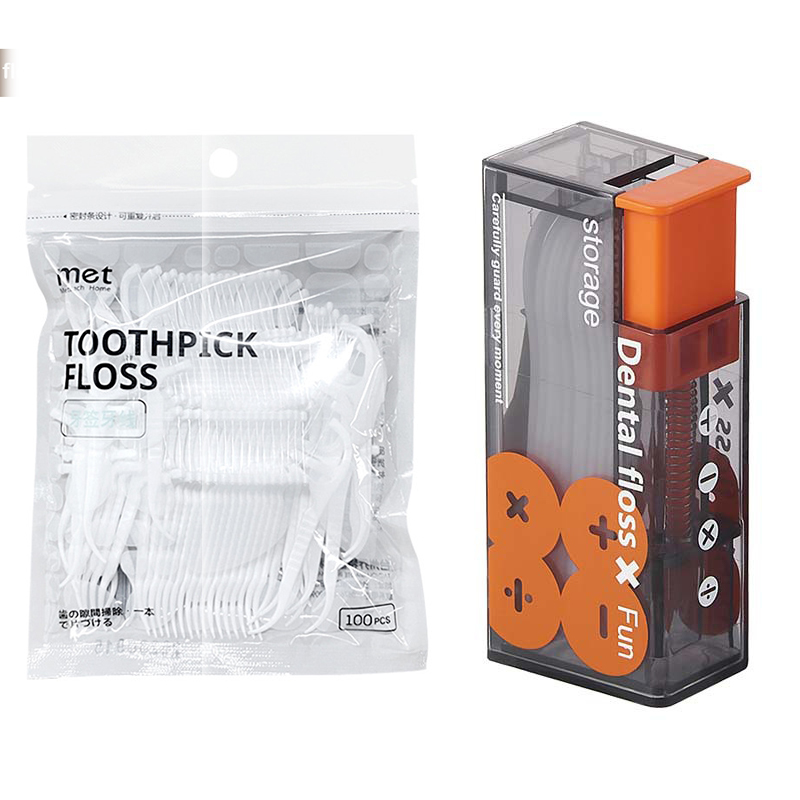 Tandzijde Dispenser Met 10 Stuks Floss Tandzijde Opbergdoos Auto Hervulbare Mondhygiëne Zorg Floss Pick