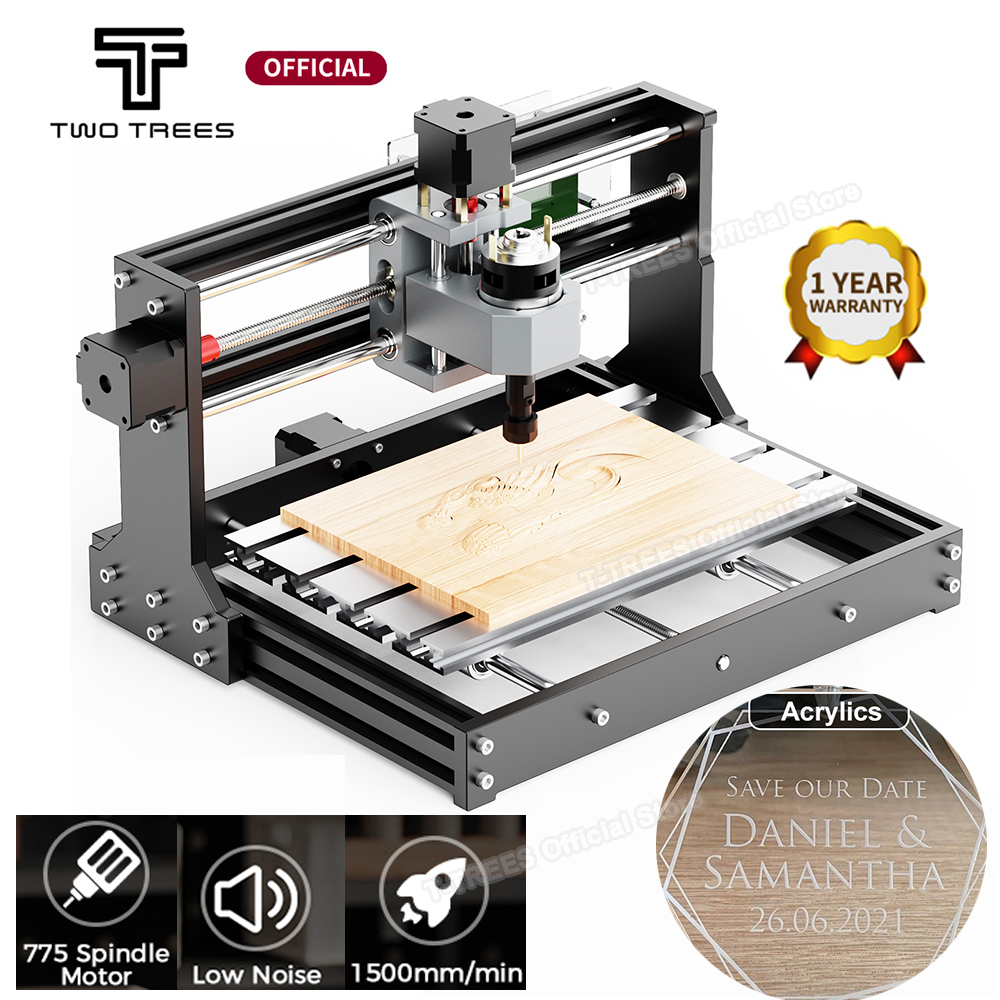 Twotrees TTC3018 CNC Milling Cutter Laser Engraving Machine CNC Router DIY Tool Metal Plastic Acrylic PVC Wood Board GRBL