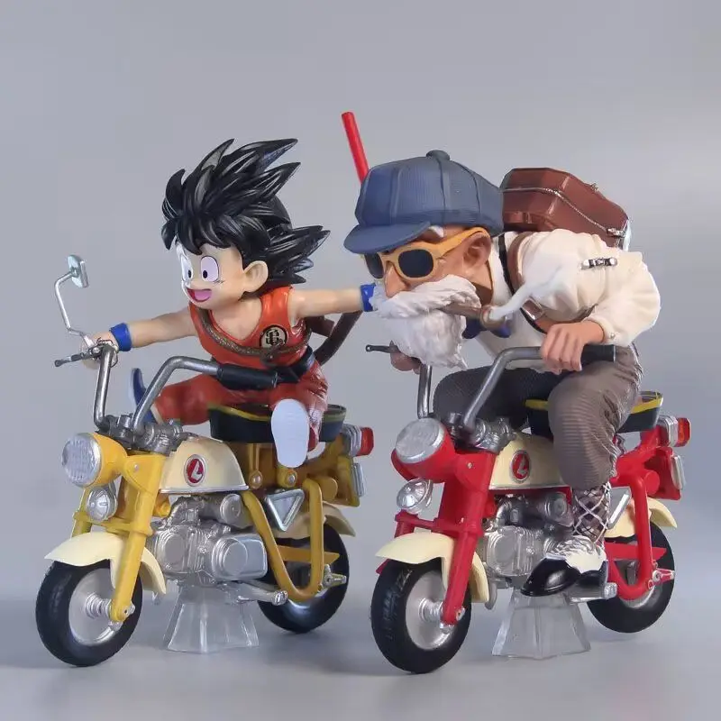 Nouveau 13 cm Dragon Ball Z figurine d'anime Son Goku maître Roshi locomotives PVC Action Kame Sennin moto jouets pour enfants
